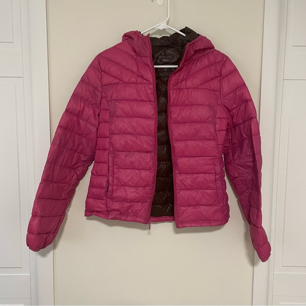 Peace Love Chill Kids Down Packable Puffer Jacket M